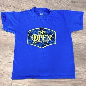 Royal Troon 152nd British Open Blue Embroidered T-Shirt Size Medium
